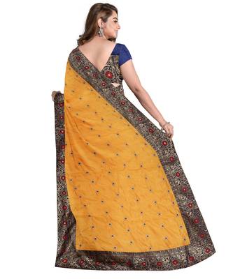 Orange Two Tone Bangalory Sana Silk Women's Saree With Blouse 2