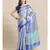 blue banarasi brocade   saree with blouse