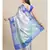 blue banarasi brocade   saree with blouse