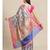 blue banarasi brocade   saree with blouse