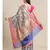 blue banarasi brocade   saree with blouse