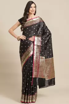 black art silk sarees   saree with blouse