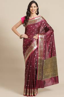 wine art silk sarees   saree with blouse