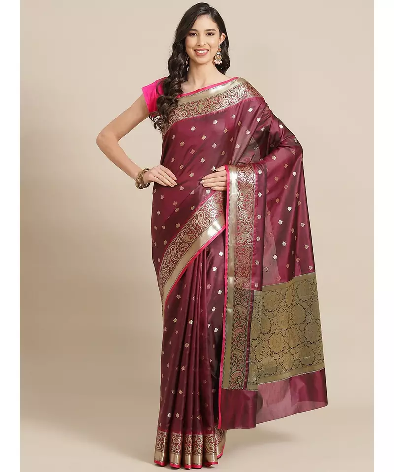wine art silk sarees   saree with blouse