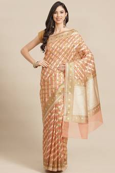 pink organza   saree with blouse
