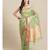 green organza   saree with blouse