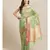 green organza   saree with blouse