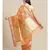 peach organza   saree with blouse