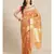 peach organza   saree with blouse
