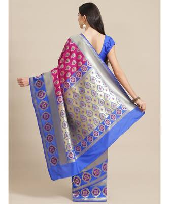 purple art silk sarees   saree with blouse 2