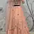 Pink Thread With Sequins Embroidered cotton semi stitched lehenga