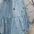 Sky blue Thread With Sequins Embroidered cotton semi stitched lehenga