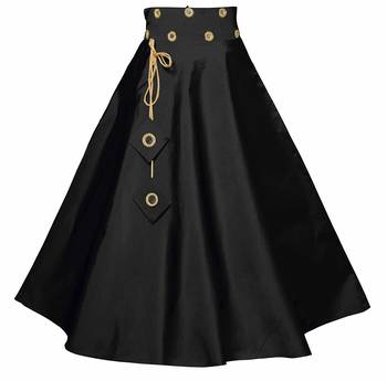 Orange plain taffeta girls-top-bottom 3