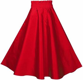 Yellow plain taffeta girls-top-bottom 5