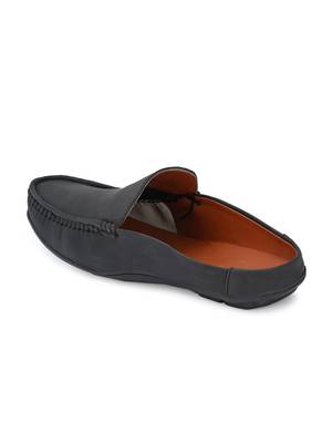 ZORIK Men's Black Synthetic Leather SlipOn Ethnic Mules 2