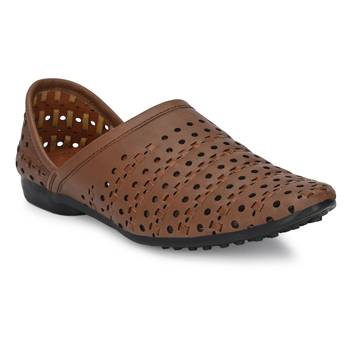 ZORIK Men's Brown Synthetic Leather SlipOn Casual Shoes 1