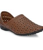 ZORIK Men's Brown Synthetic Leather SlipOn Casual Shoes