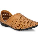 ZORIK Men's Tan Synthetic Leather SlipOn Casual Shoes