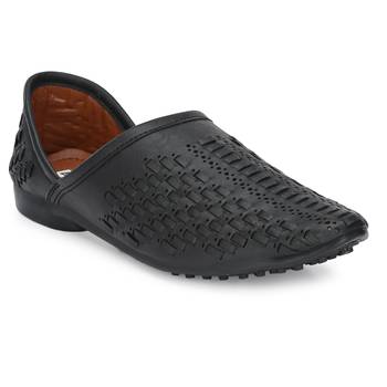 ZORIK Men's Black Synthetic Leather SlipOn Casual Shoes 1