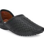 ZORIK Men's Black Synthetic Leather SlipOn Casual Shoes