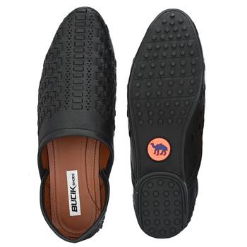 ZORIK Men's Black Synthetic Leather SlipOn Casual Shoes 4