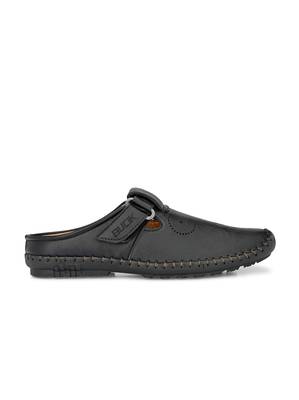 ZORIK Men's Black Synthetic Leather SlipOn Ethnic Sandal 3