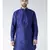Solid Royal Blue Color Dupion Silk Pathani Kurta