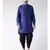 Solid Royal Blue Color Dupion Silk Pathani Kurta