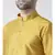 Solid Yellow Color Dupion Silk Pathani Kurta