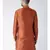 Solid Orange Color Dupion Silk Pathani Kurta