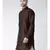 Solid Brown Color Dupion Silk Pathani Kurta