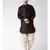 Solid Brown Color Dupion Silk Pathani Kurta