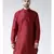 Solid Red Color Dupion Silk Pathani Kurta