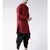 Solid Red Color Dupion Silk Pathani Kurta