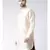 Solid Cream Color Dupion Silk Pathani Kurta