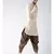 Solid Cream Color Dupion Silk Pathani Kurta