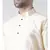 Solid Cream Color Dupion Silk Pathani Kurta