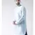 Solid Sky Blue Color Dupion Silk Pathani Kurta