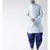 Solid Sky Blue Color Dupion Silk Pathani Kurta