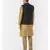Printed Black & Brown Color Dupion Silk Jacket with Kurta Set