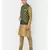 Printed Deep Green & Brown Color Dupion Silk Jacket with Kurta Set