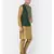 Printed Deep Green & Brown Color Dupion Silk Jacket with Kurta Set
