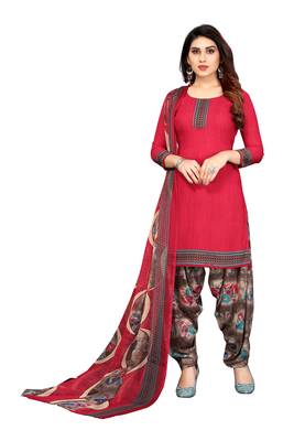 Pink bagh print crepe salwar 1
