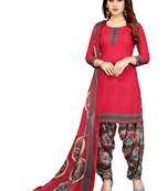 Pink bagh print crepe salwar