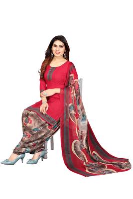 Pink bagh print crepe salwar 3
