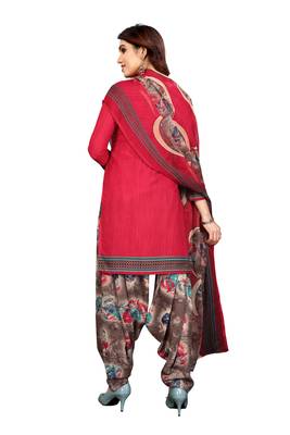Pink bagh print crepe salwar 4
