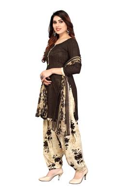 Brown bagh print crepe salwar 2