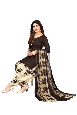 Brown bagh print crepe salwar 3