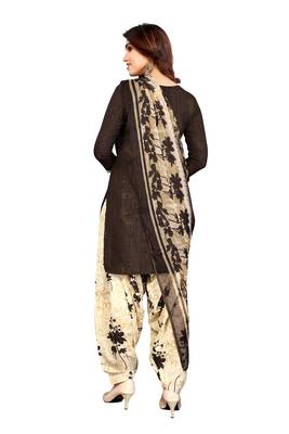Brown bagh print crepe salwar 4