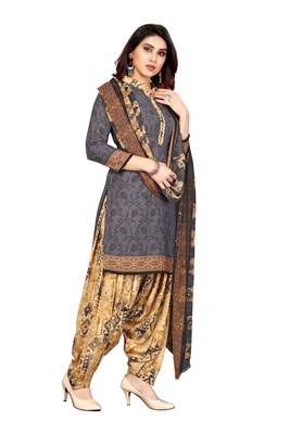 Grey bagh print crepe salwar 2